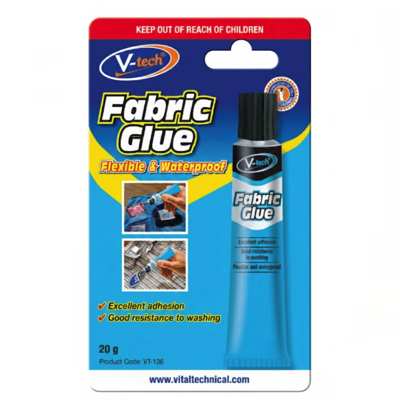 V-TECH FABRIC GLUE Water-Based Adhesive Glue 20g VT-136